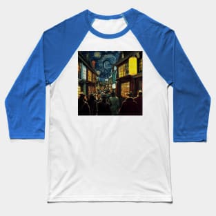 Starry Night in Diagon Alley Baseball T-Shirt